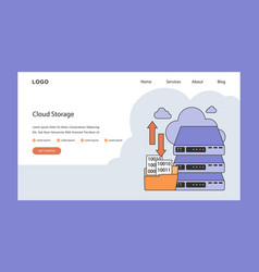 Cloud Storage Web Or Landing Virtual Data Servers