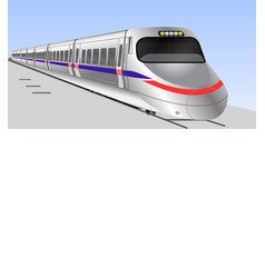 Fast Modern Express Passenger Train On High Speed