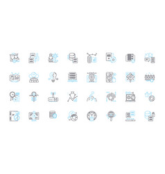 Market Estimation Linear Icons Set Forecasting