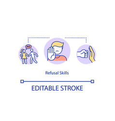 Refusal Skills Concept Icon