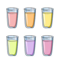 A Set Of Colored Icons Tall Glass Glass