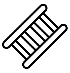 Ladder Stairs Line Icon Black Out Line Design