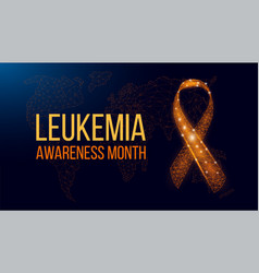 Leukemia Awareness Month Concept Banner Template