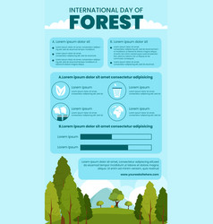 Forest Day Infographic Flat Cartoon Hand Drawn