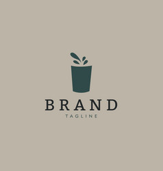 Green Plant Minimal Logo Design Template