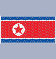 North Korea Flag Under The