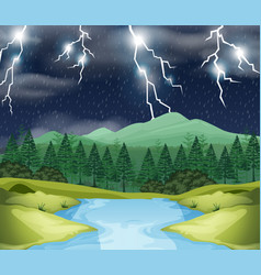 Storm Night Nature Scene