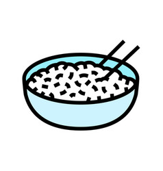 Thai Jasmine Rice Cuisine Color Icon