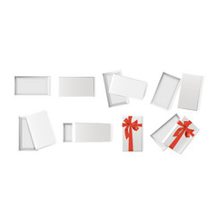 Top View Of 3d Carton White Boxes Mockup