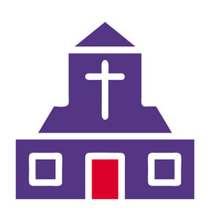 Cathedral Icon Solid Red Purple Style Easter