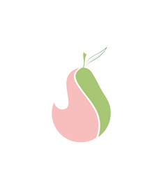 Minimalist Fire Fruit Art Logo