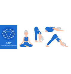 Third Eye Chakra Yoga Poses Elderly Woman