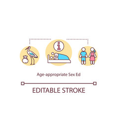 Age Appropriate Sex Ed Concept Icon