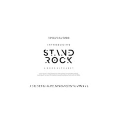 Stand Rock Modern Minimal Abstract Alphabet Fonts