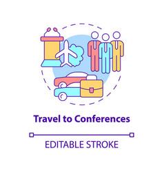 Travel To Conferences Concept Icon