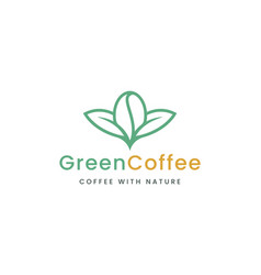 Coffee Been And Leaf Logo For Health