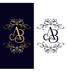 Floral Logo Ab Brand Design