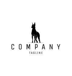 Of Dog Logo Silhouette