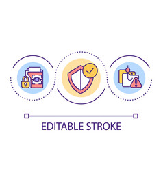 Protecting Sensitive Information Loop Concept Icon