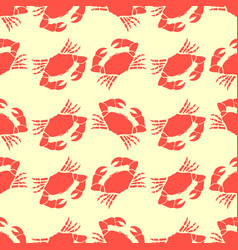 Crab Red Icon Repeat Seamless Pattern