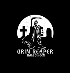 Grim Reaper Halloween Silhouette Design