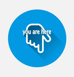 Position Icon You Are Here Icon On Blue