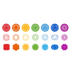 Symbols Of The Seven Chakras For Yoga Meditation