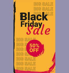 Text Black Friday Sale 50 Off Vertical Banner