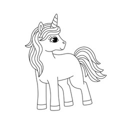 colouring book of unicorn vector images 88