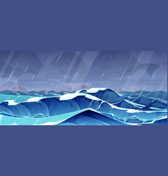 Cartoon Storm Sea Ocean Wave