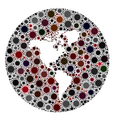 Covid19 Virus Stencils Circle South And North