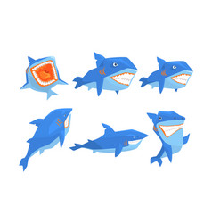 Angry shark Royalty Free Vector Image - VectorStock