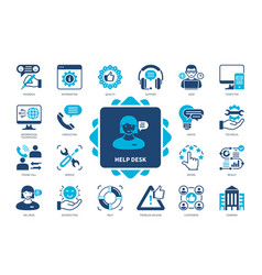 Help Desk Solid Icon Set