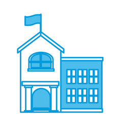 School building isolated Royalty Free Vector Image