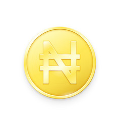 Gold Coin With Naira Sign