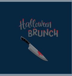 Halloween Brunch Sign With Pan Fire