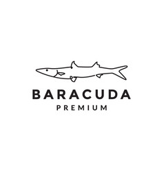 Lines Fish Barracuda Logo Design