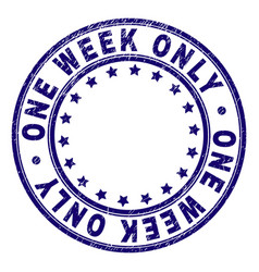 Grunge Textured One Week Only Round Stamp Seal