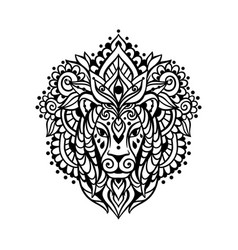 Lion Mandala Head Leo Zodiac