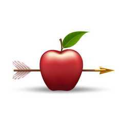 Red Apple Pierced By Arrow