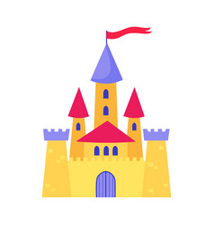 Cute Fairy Tale Castle With Gate And Tower