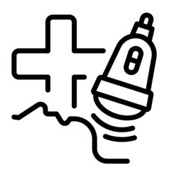 Gland Thyroid Ultrasound Icon Outline Style