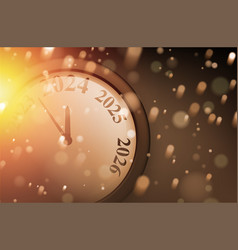 Happy New Year 2024 Countdown Clock On Brown