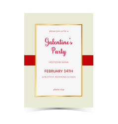 Isolated Galentines Day Party Invitation