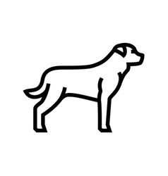 Rottweiler Dog Line Icon