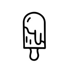 Ice Lolly Line Doodle Simple Icon