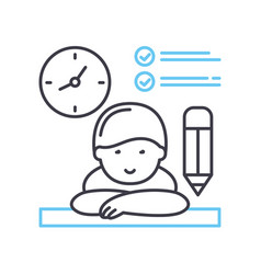 Procrastination Line Icon Outline Symbol