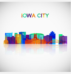 Iowa City Skyline Silhouette