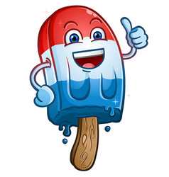 Red White And Blue Popsicle Cartoon Character