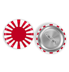 Rising Sun Flag Japan Steel Pin Brooch